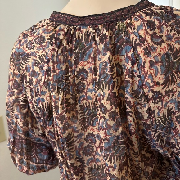 RARE VTG 70s Natasha Indian Cotton Gauze Pullover BLOUSE & SKIRT Boho Hippie SM - Picture 4 of 16